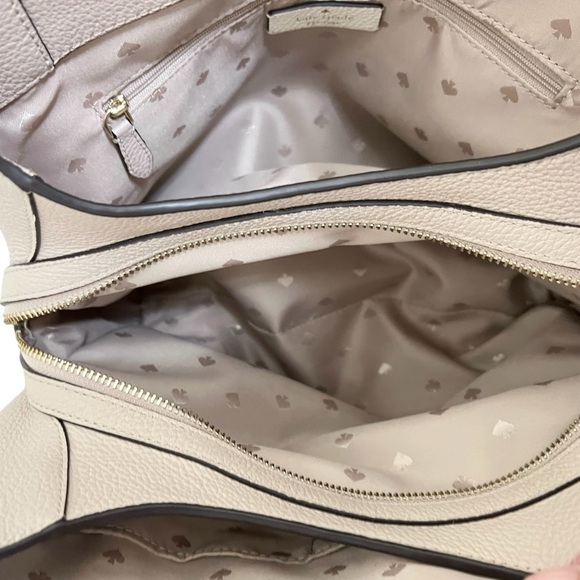 KATE SPADE Leather Leila triple compartment shoulder bag cream tan Colorblock - Picture 11 of 15